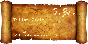 Tiller Zsolt névjegykártya